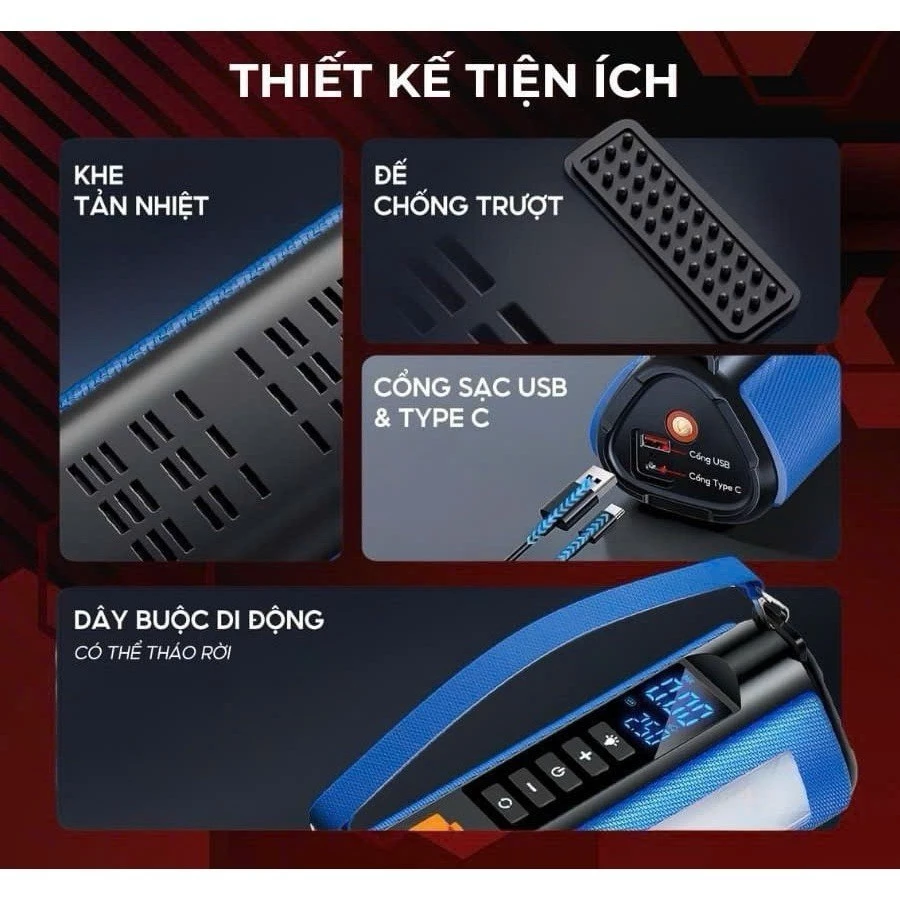 Review Bơm Lốp Kích Bình Ô Tô Wisezen 4 In 1 Tổng Hợp Bơm Kích Bình Sạc Dự Phòng Đèn Chiếu Sáng