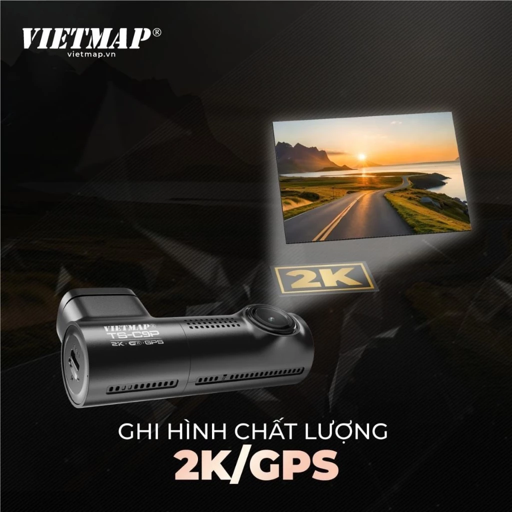 Review Camera hành trình VIETMAP TS-C9P – 2K sắc nét, có GPS, tặng Vietmap Live 1 năm