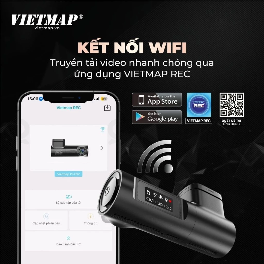 Review Camera hành trình VIETMAP TS-C9P – 2K sắc nét, có GPS, tặng Vietmap Live 1 năm