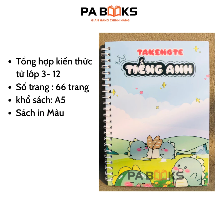 Review sách Takenote tiếng anh 3 – 12| Sổ tay ngữ pháp từ cơ bản đến nâng cao
