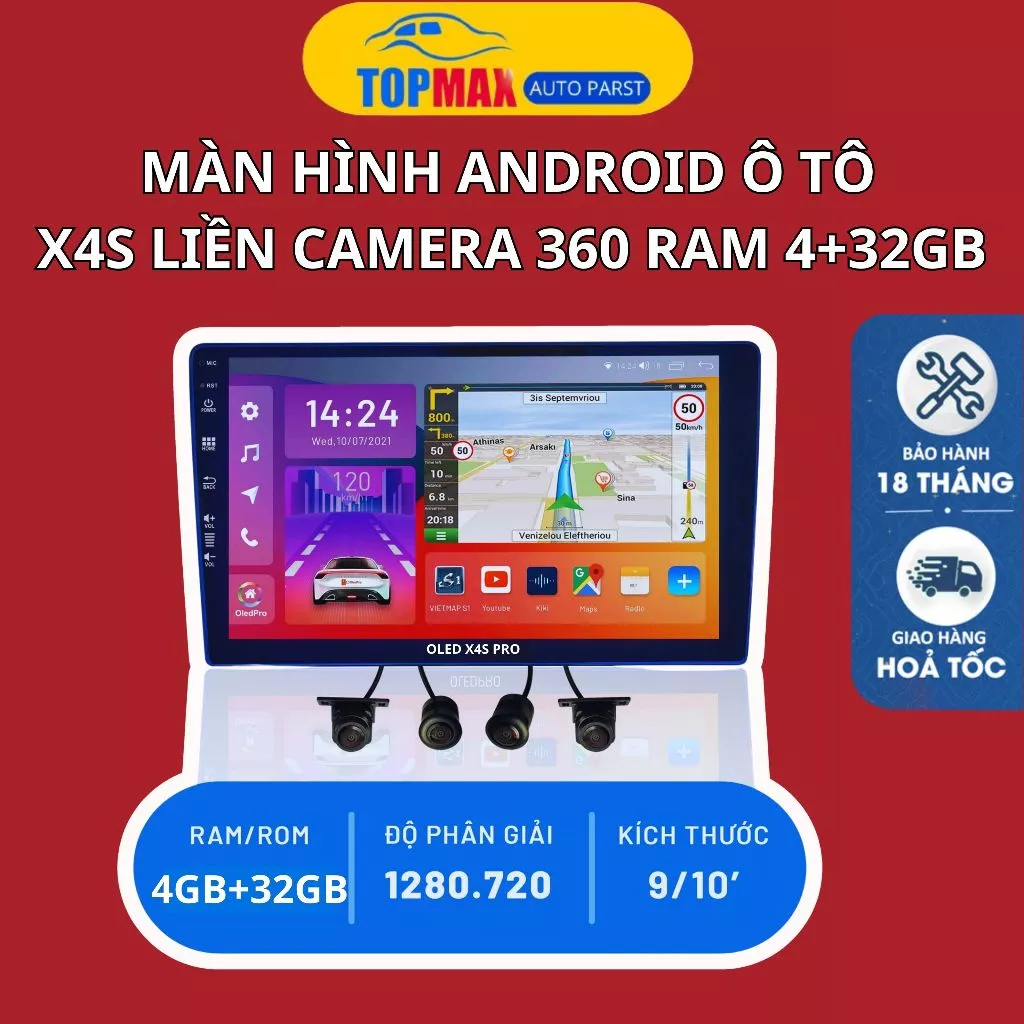 Review Màn Hình Android Ô Tô X4S tích hợp Camera 360 – Lái xe an toàn & tiện nghi hơn mỗi ngày