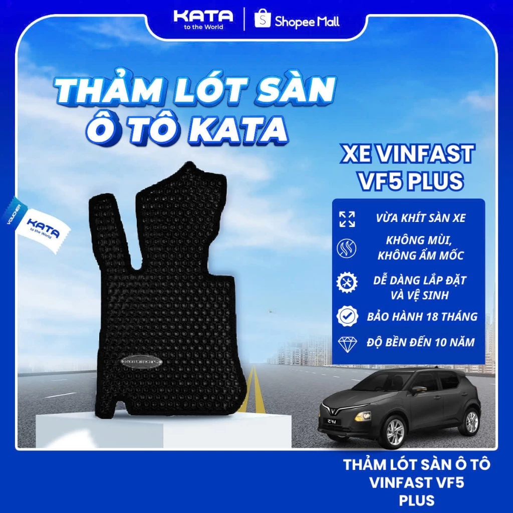 Review Thảm lót sàn ô tô KATA cho VinFast VF5 Plus – Vừa khít sàn, sạch sẽ, an toàn