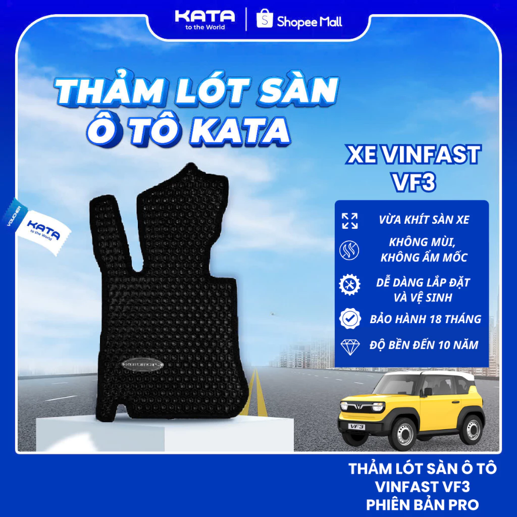 Review Thảm lót sàn ô tô KATA cho VinFast VF3