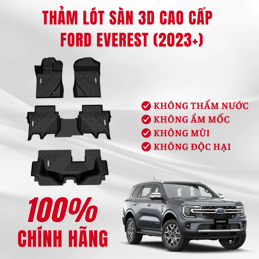 Review Thảm lót sàn ô tô HUVI cho Ford Everest