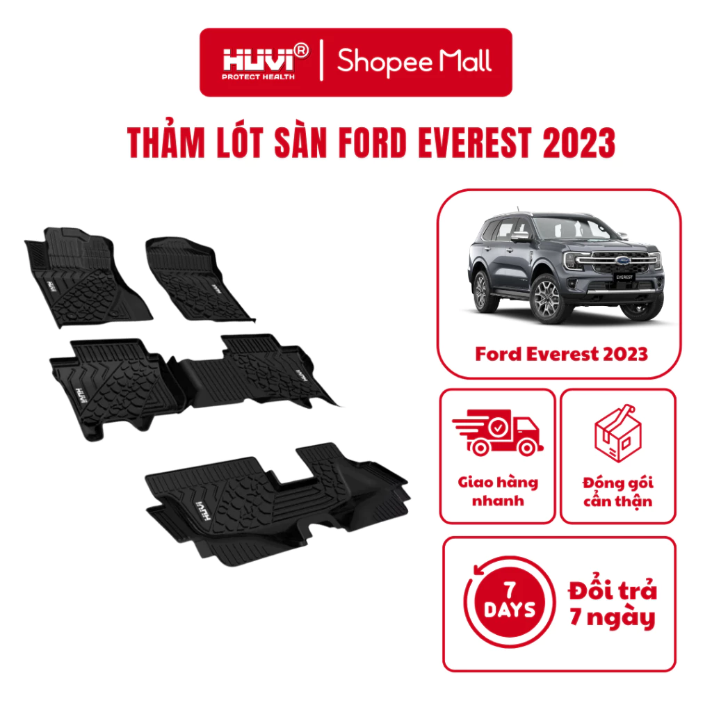 Review Thảm lót sàn ô tô HUVI cho Ford Everest