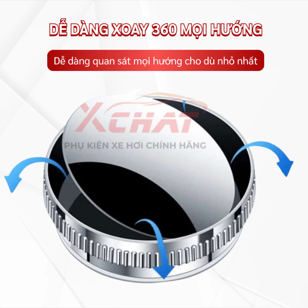 Review bộ 2 gương cầu lồi hít kính chiếu hậu ô tô Xchat – xóa điểm mù, lái xe an toàn