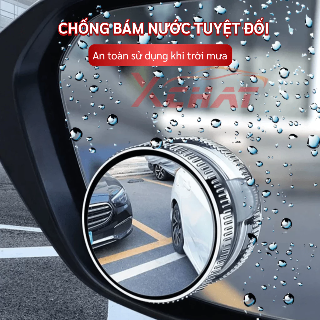 Review bộ 2 gương cầu lồi hít kính chiếu hậu ô tô Xchat – xóa điểm mù, lái xe an toàn