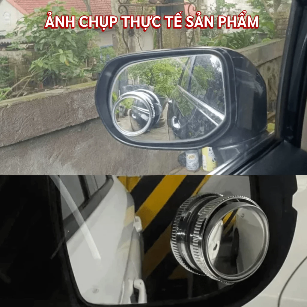 Review bộ 2 gương cầu lồi hít kính chiếu hậu ô tô Xchat – xóa điểm mù, lái xe an toàn